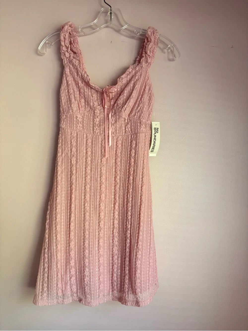 ❤️No Boundaries NWT Dusty Rose Lace Mini Dress